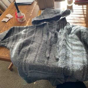 Men's Gray Hooded Sweater